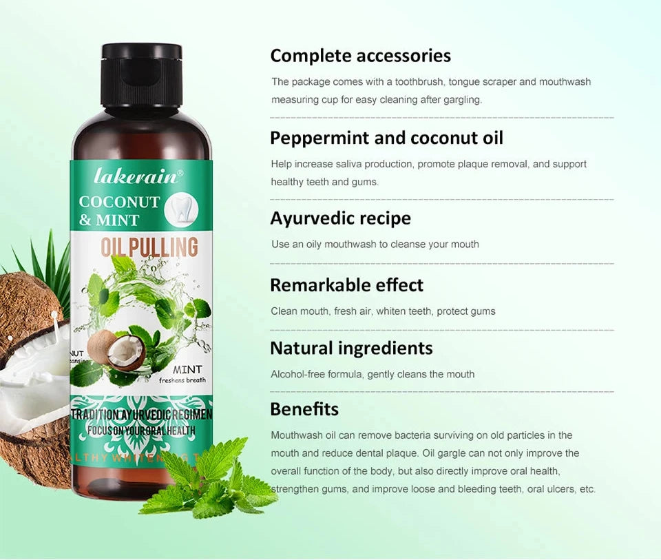 Huile de noix de coco et menthe